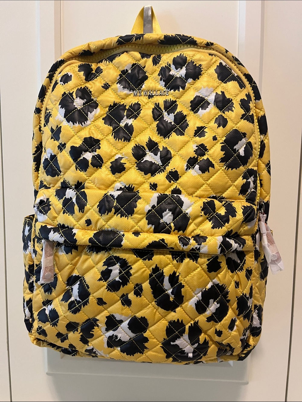 MZ Wallace Yellow Quilted Leopard Print Metro Backpack - Travel